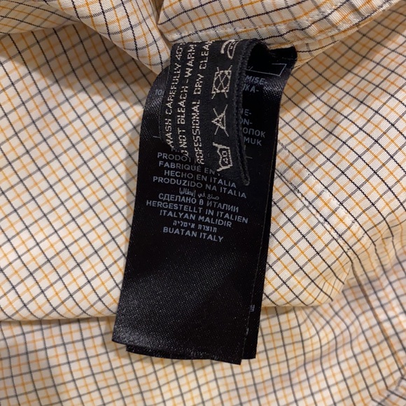 Tom Ford Mens White Mini Checkered Dress Shirt - Picture 6 of 6